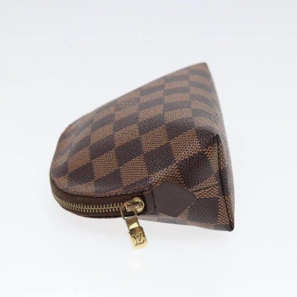 LOUIS VUITTON Damier Ebene Pochette Cosmetic PM Pouch N47516 LV Auth 82976 - Picture 4 of 14